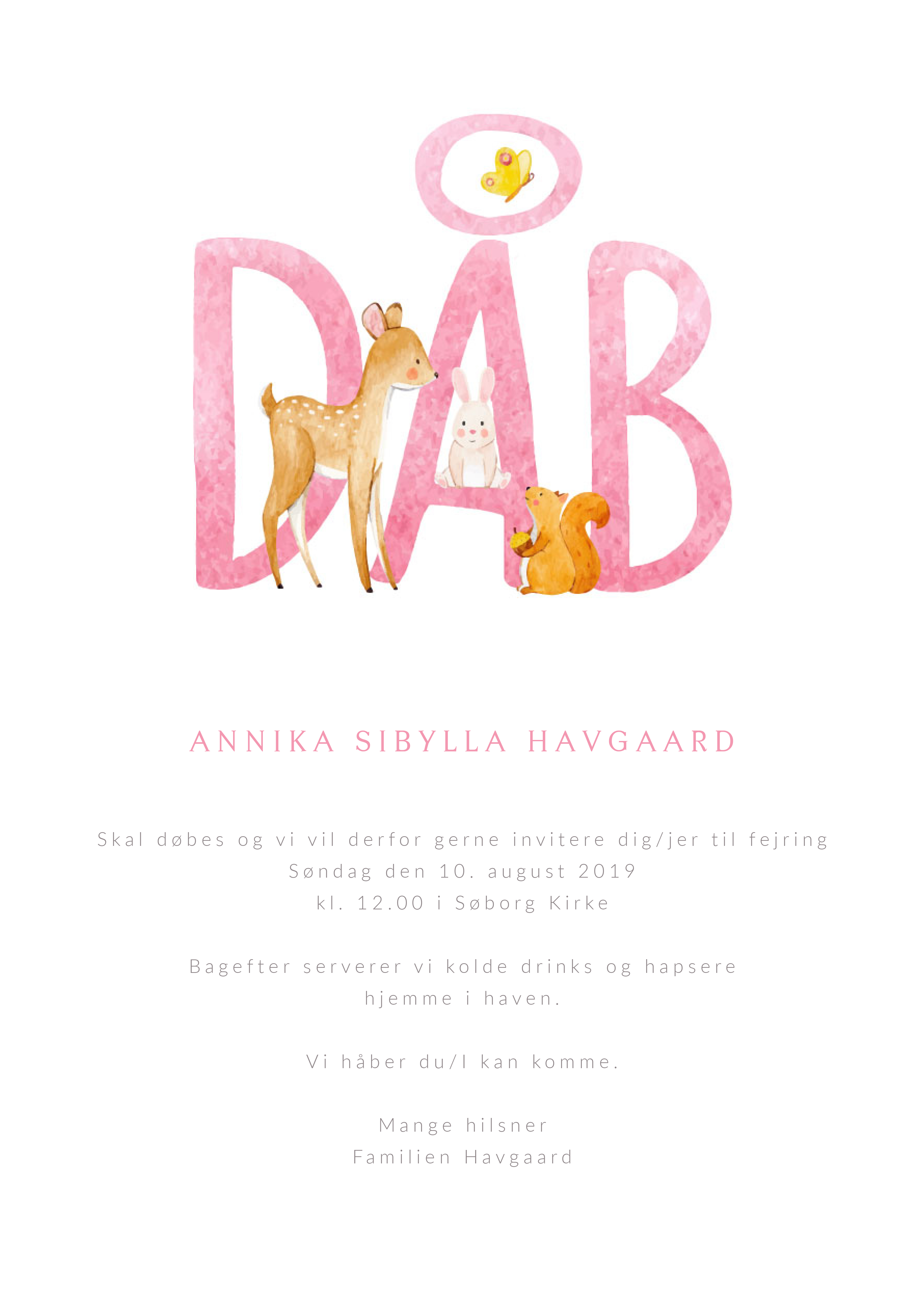 Invitationer - Annika Dåb